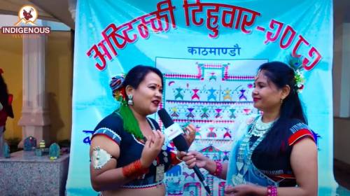 थारु समुदायले काठमाडौँको बुद्ध नगरमा अष्टिम्कि पर्