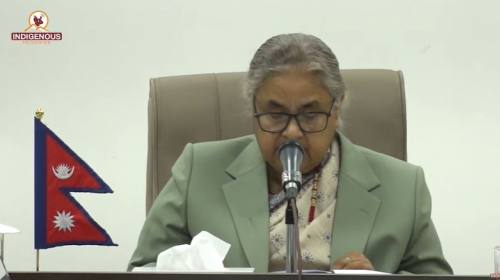 प्रधानमन्त्री कार्यालयमा आदिवासीहरुको जमघट । सञ्चा